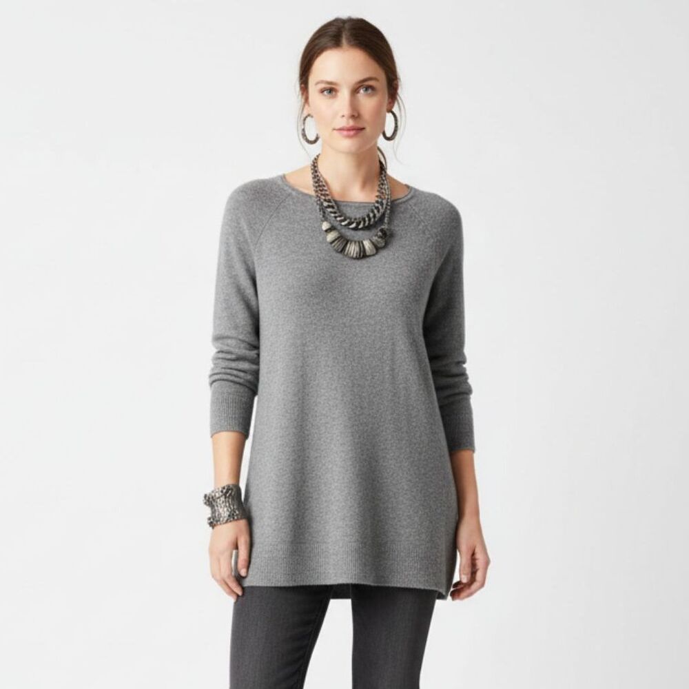 Halogen Cashmere & Wool Blend Long Sleeve Crew Neck Sweater 1X
